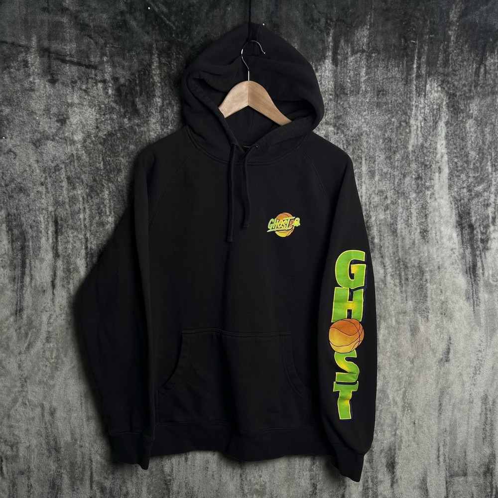 Ghost Space Jam Collab Monstars Pullover Hoodie Sweatshirt Medium Black